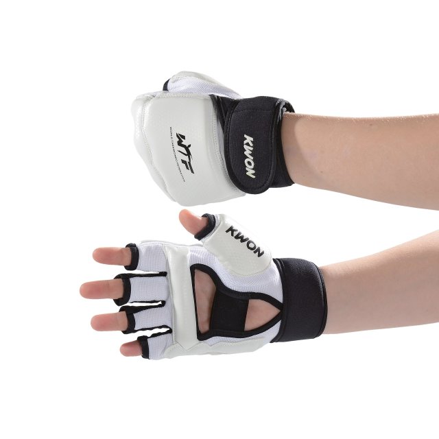 KWON® EVO Taekwondo Handschutz WTF Handschuhe Klettverschluss weiß XS S M L XL 