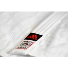 adidas Judoanzug CHAMPION II IJF, weiß/rotes Logo, JIJF