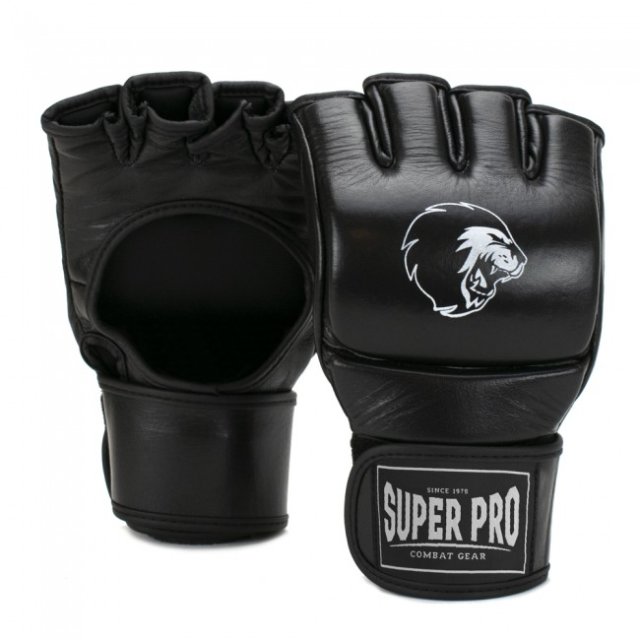 Super Pro MMA Handschuhe Leder Schwarz/Weiss SPMG10090100 - Orkanspor, €  49,94