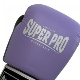 Super Pro Leder (Thai)Boxhandschuhe Enforcer lila/black/white