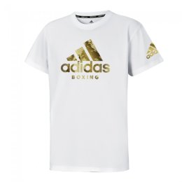 adidas Badge of Sport T-Shirt weiß/gold