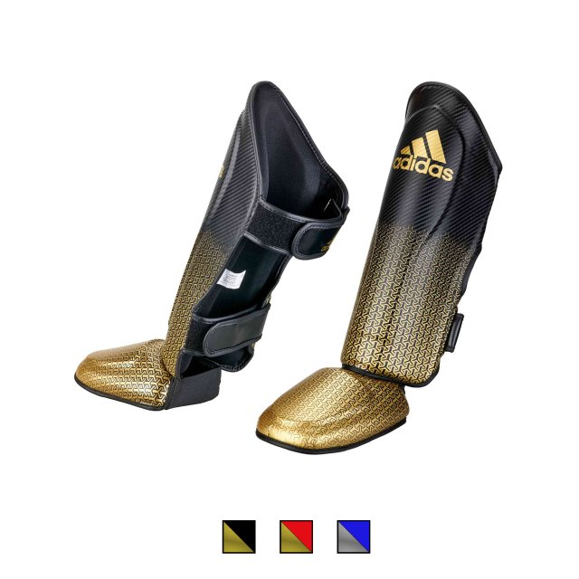 adidas Pro Kickboxing Schienbein-Spannschutz black/gold, adiKBSI300