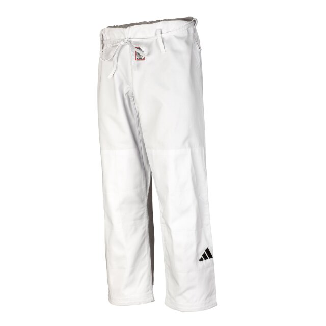 adidas Judoanzug CHAMPION III IJF - Model 2 weiß/schwarze Streifen JIJF