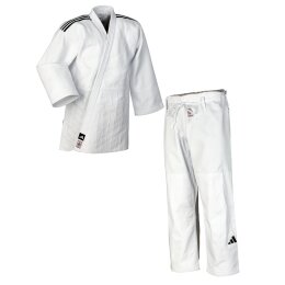adidas Judoanzug CHAMPION III IJF - Model 2 weiß/schwarze Streifen JIJF