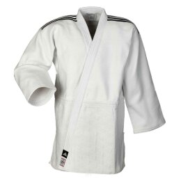 adidas Judoanzug CHAMPION III IJF - Model 2 weiß/schwarze Streifen JIJF