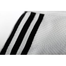 adidas Judoanzug CHAMPION III IJF - Model 2 weiß/schwarze Streifen JIJF
