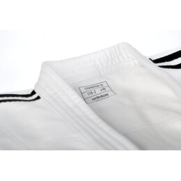 adidas Judoanzug CHAMPION III IJF - Model 2 weiß/schwarze Streifen JIJF