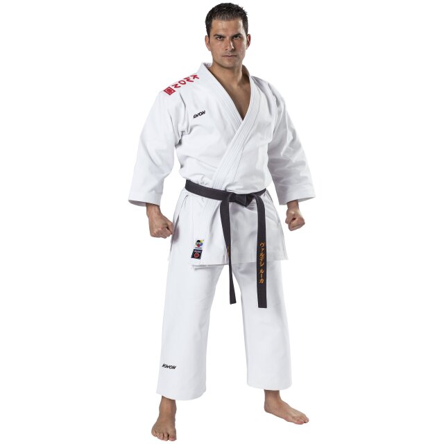 Karateanzug Kata WKF, 12 oz Schriftzug rot