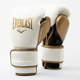 Everlast Powerlock 2r Training Glove, White/gold