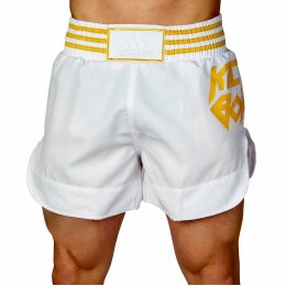 adidas Kick Boxing Shorts Weiß/Gold, ADISKB02