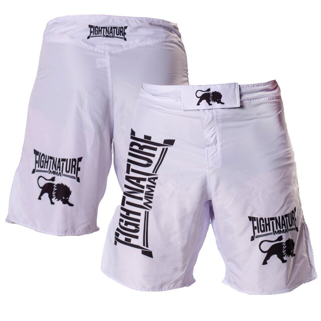 FIGHTNATURE MMA Shorts Shadow White
