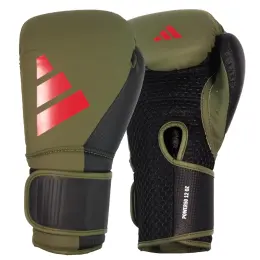 adidas Power 50 Training Gloves orbit green/red