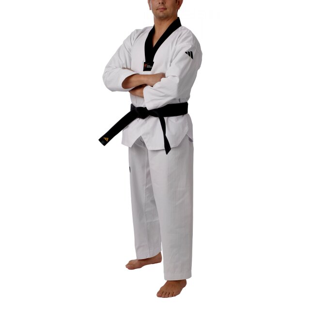 adichamp II schwarzes Revers Taekwondoanzug