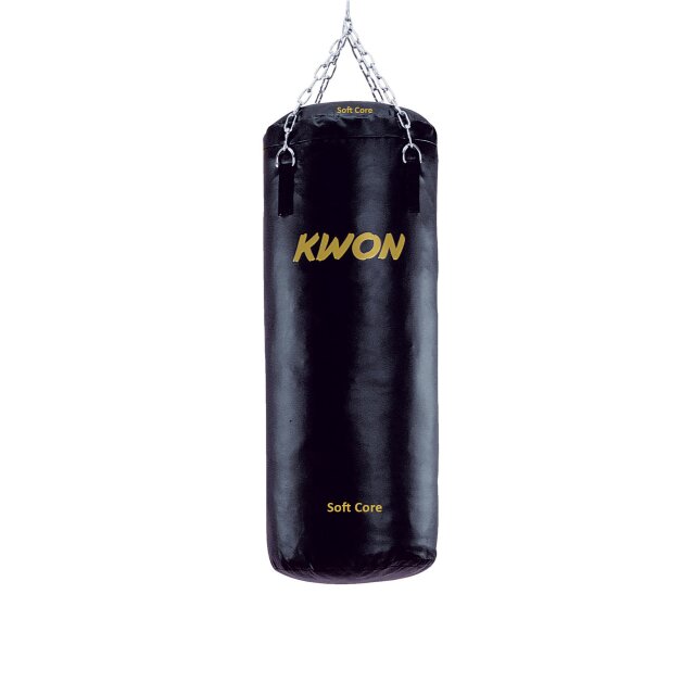 KWON Boxsack Black Kunstleder gefüllt 100 cm