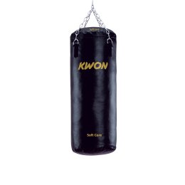 KWON Boxsack Black Kunstleder gefüllt 100 cm