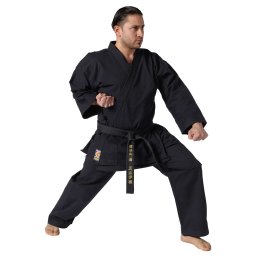 KWON Karate Anzug Traditional schwarz. 12oz 170
