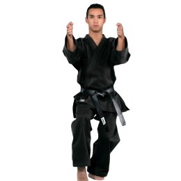 KWON Karate Anzug Traditional schwarz. 12oz 190
