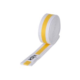 KWON Budo-Gürtel mehrfarbig weiß/gelb/weiß 200