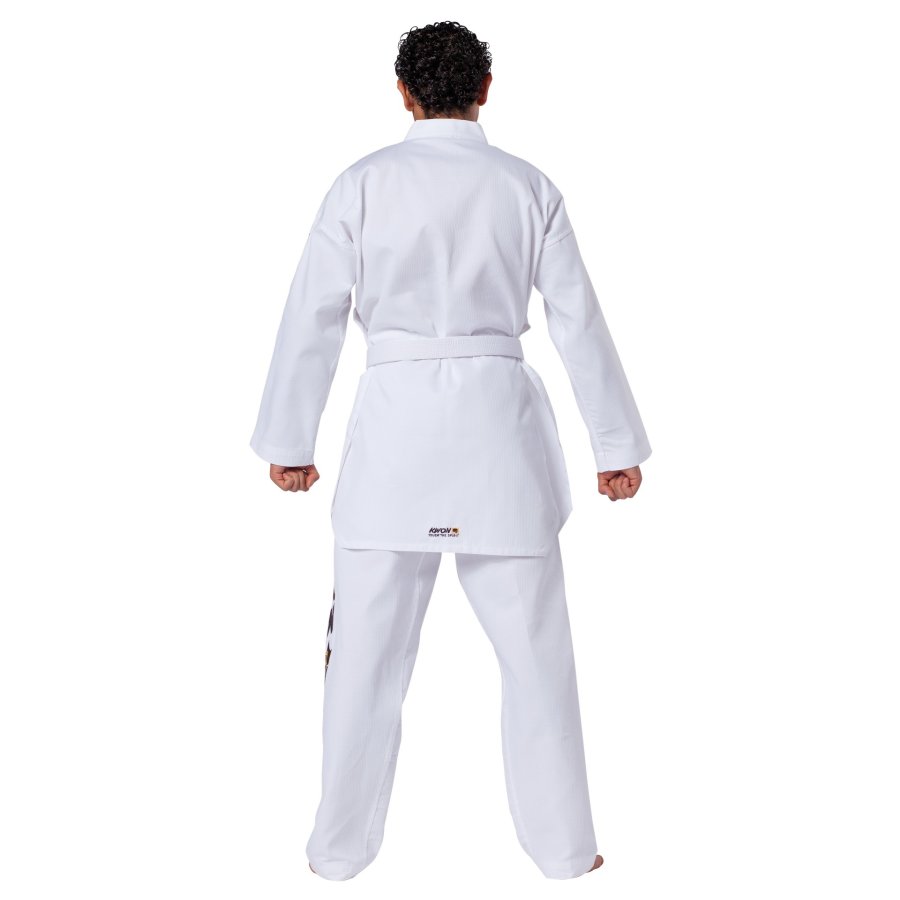 KWON Kampfsportanzug Taekwondo Starfighter Weißes Revers 