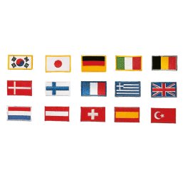 Stickabzeichen Länderflaggen